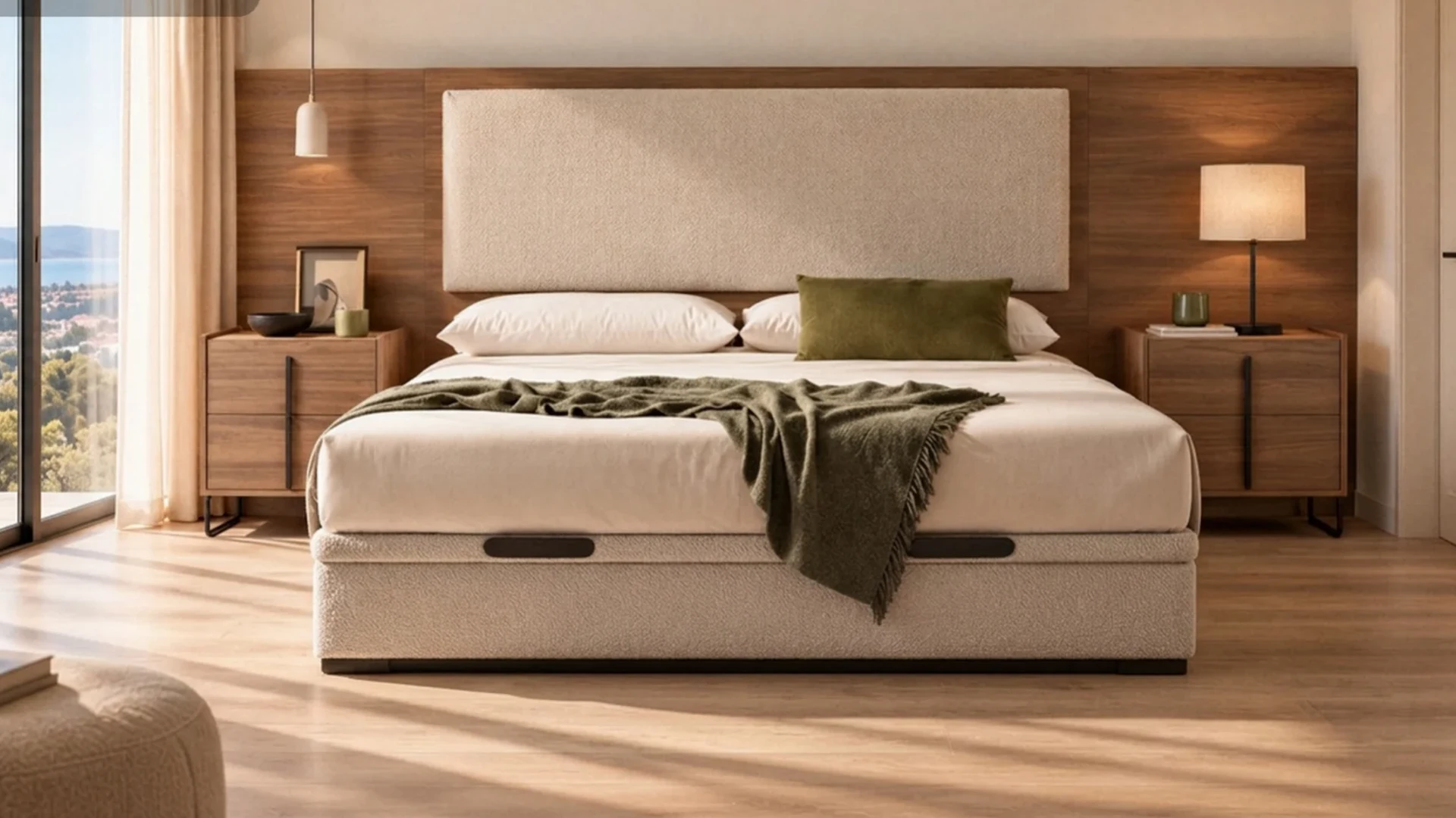 Hight Package bedroom with bed and bedside tables