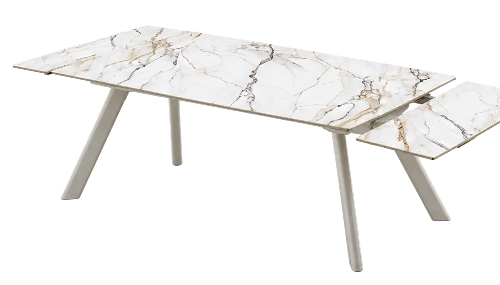 Extended stone dining table from the Hight Package